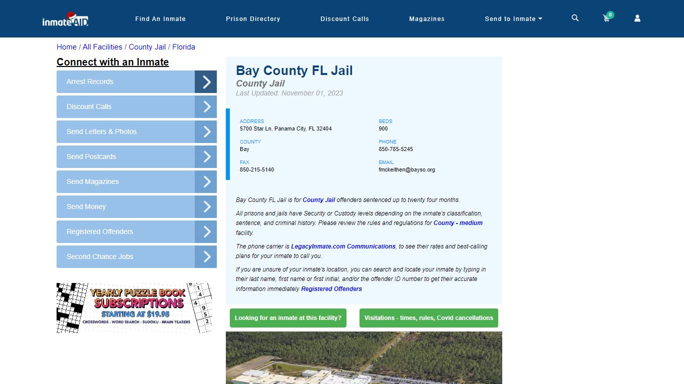 Bay County FL Jail - Inmate Locator - Panama City, FL